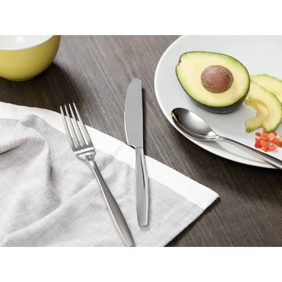 Aidan – ensemble de couverts 45 pièces, 18 10 miroir, argenterie en acier inoxydable, ensemble de couverts conçu pour les cuisines domestiques ou les restaurants