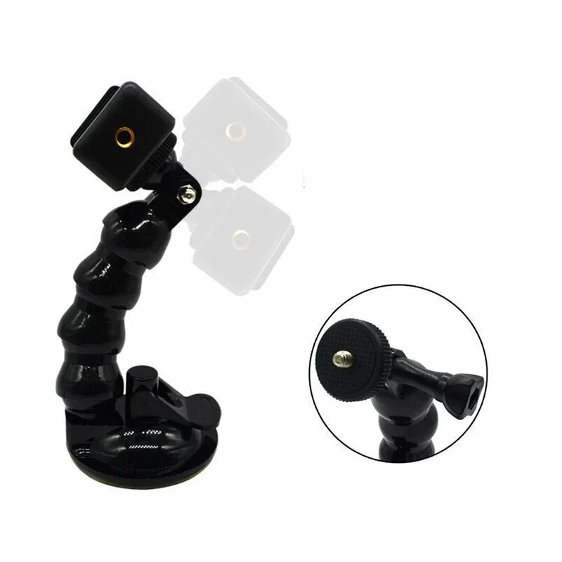 Flexível Gooseneck Car Mount Holder, Ventosa, GoPro Hero 12, 11, 10, 9, 8DJI, OSMO Ação 3, 4, iPhone 14, 15