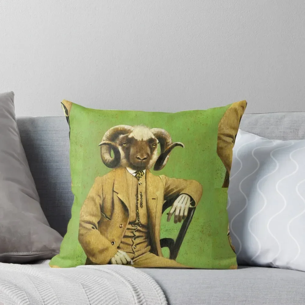 Gentleman Ram Throw Pillow ornamental pillows for living room Embroidered Cushion Cover Couch Pillows pillow