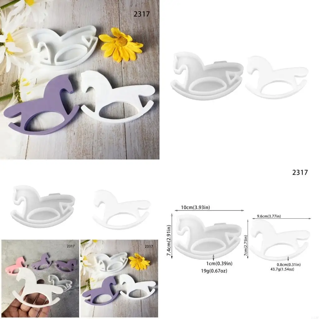   Horse Silicone Mold for Plaster Crafts Innovative Horse Gypsum Mold Crafting Silicone Mold for Sculptures and Ornaments
