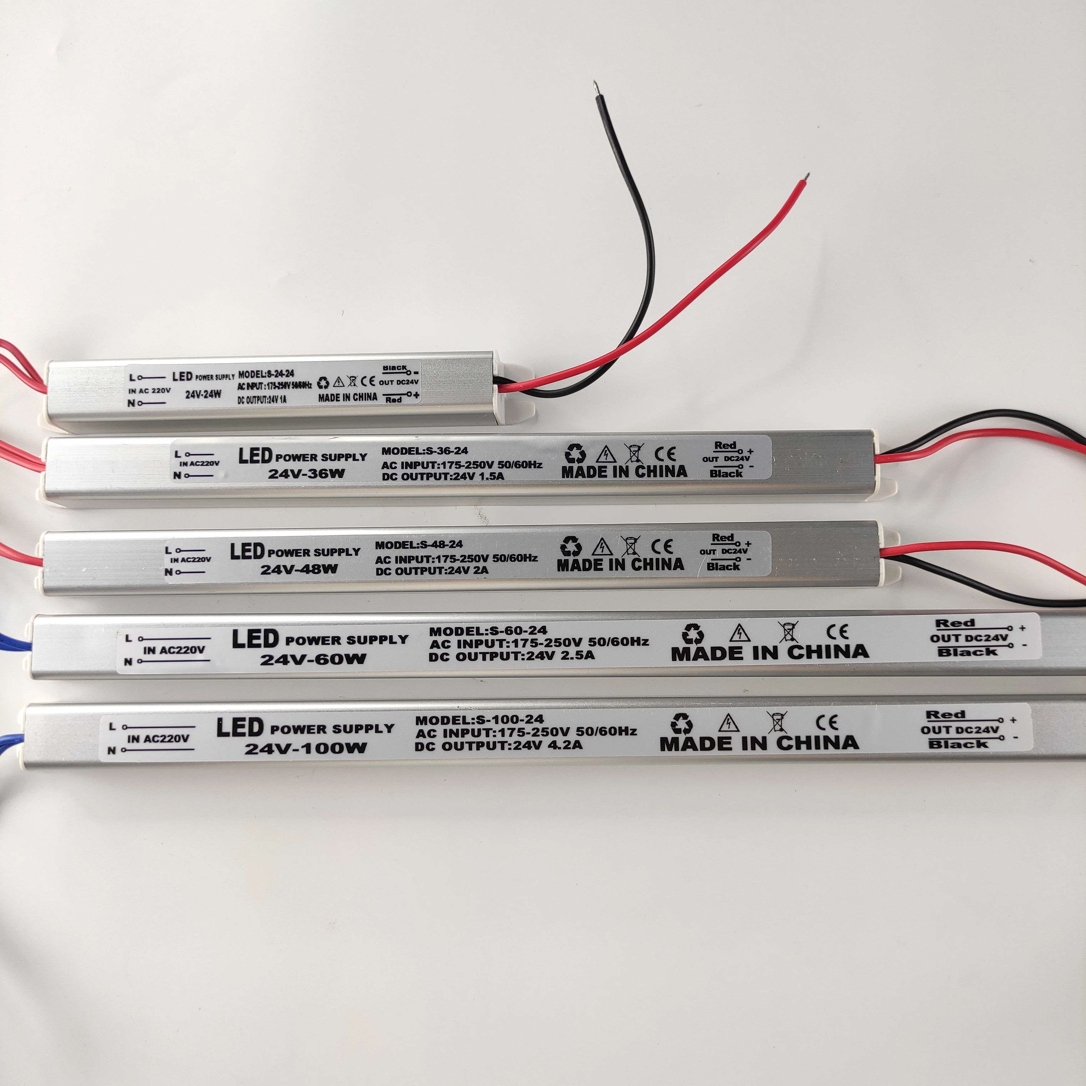 12V 24V zasilacz LED 220V przełączający sterownik LED transformator oświetleniowy 24W 36W 48W 60W 100W do oświetlenia LED