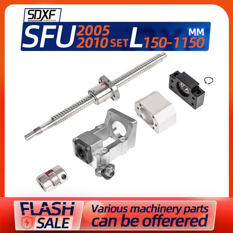 

Ball screw servo stepper motor all-in-one set Round hole nut 2005/2010 Linear guide sliding table module Various lengths