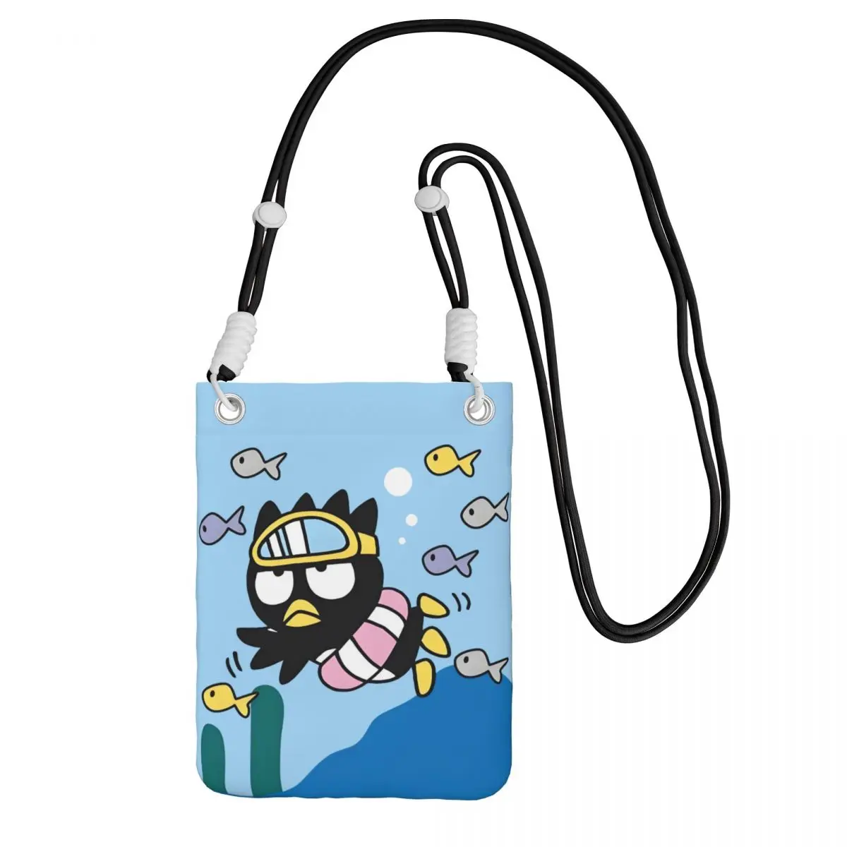 

Custom BADBADTZ-MARU Carry Mobile Phone Bag Diagonally Men Women Cool Penguin Shoulder Crossbody Bag Detachable Strap City Walk