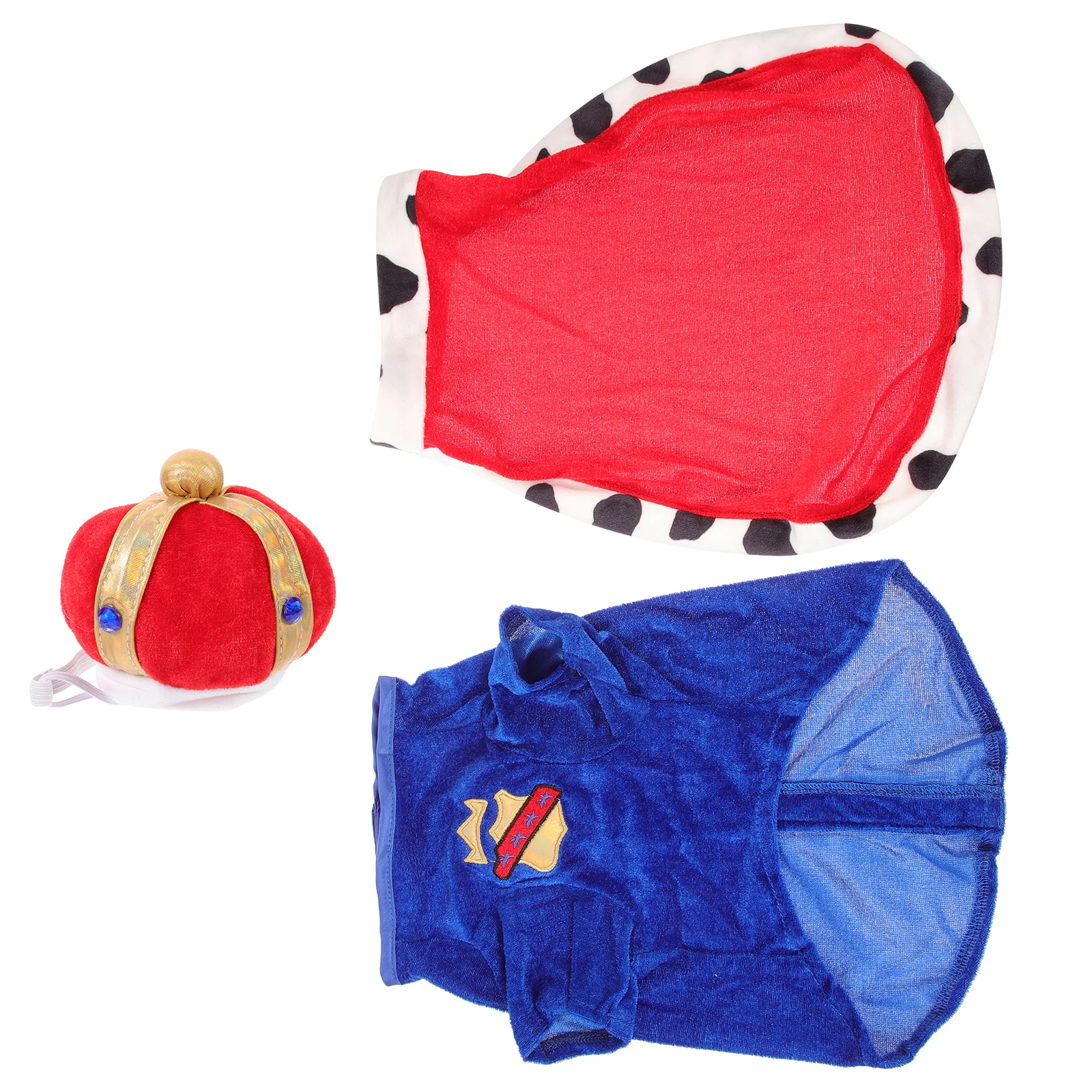 

Dogs Costumes Pet Clothing Stylish Overcoat Small Clothes Cloak Mantle Color Matching Dress Travel Dog Crown Hat Fashionable No
