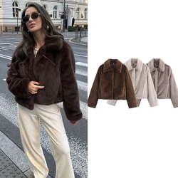 Jackets Women's Coat Autumn 2025 New Chic and Elegant Warm Fur Women's Jacket Coat Fashion Youth Street Comfort Outerwear