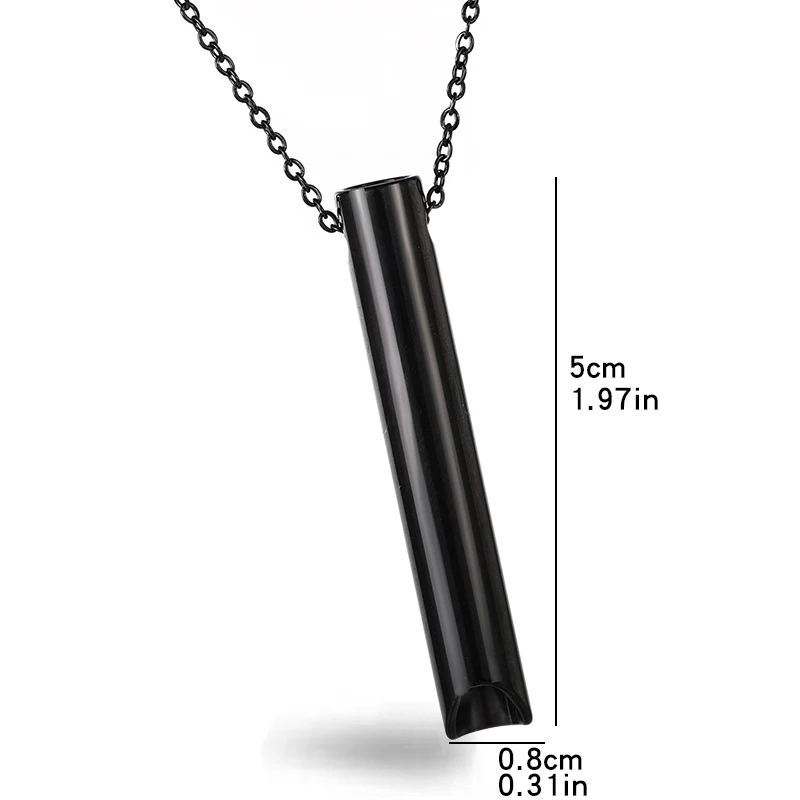 Stainless Steel Men Women Personalized Column Pendant Necklace Reduce Stress Meditation Hip Hop Relieve Anxiety Stress Couple