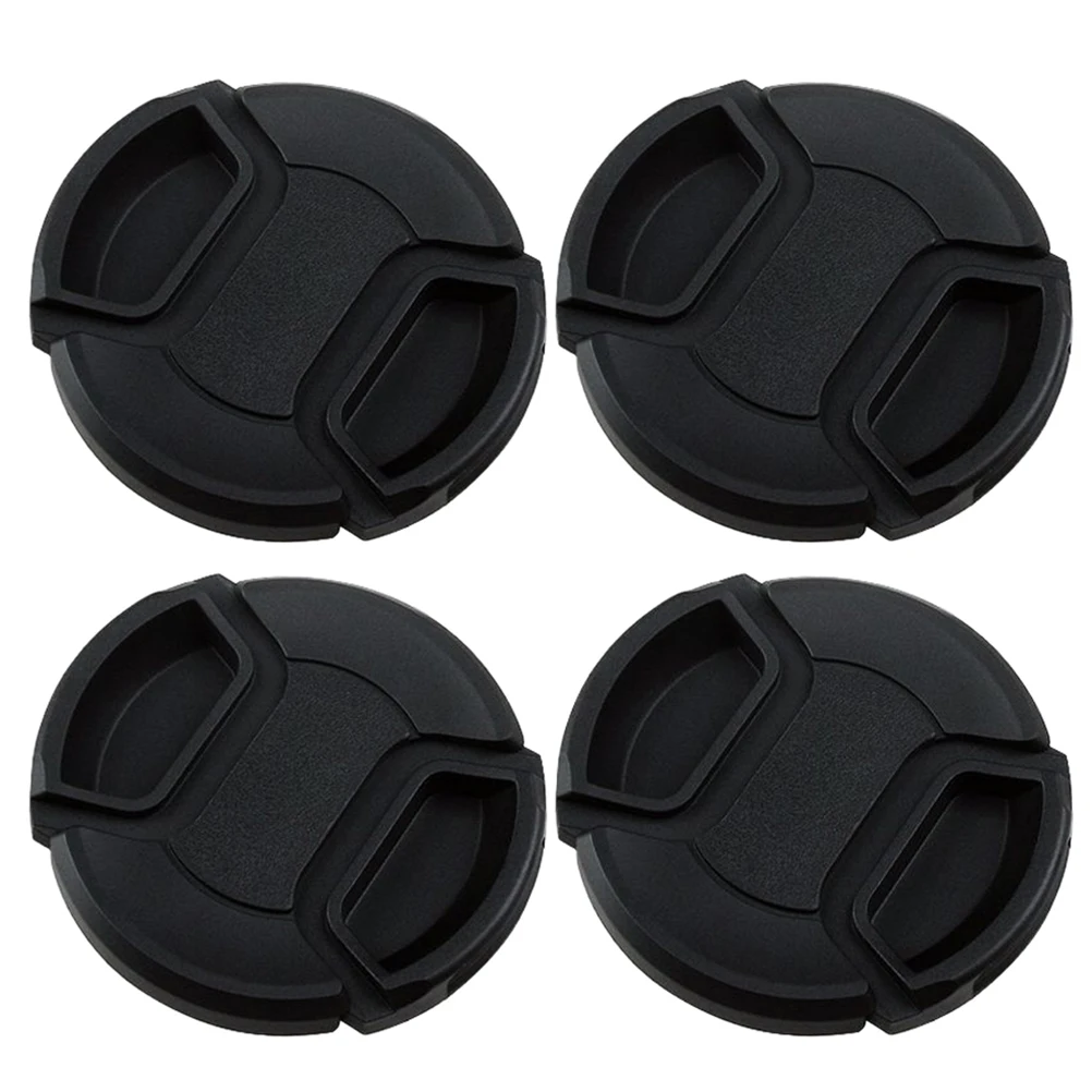 

4pcs 55Mm Lens Cover Dust-Proof Waterproof Protective Cap For Camera Lens High Impact Plastic Durable Compact