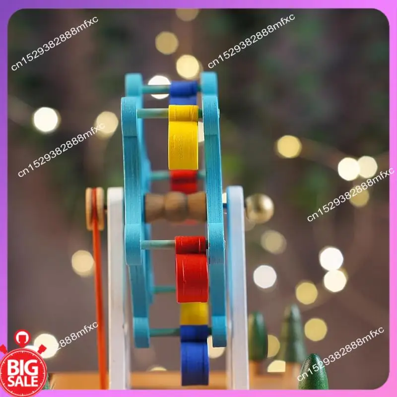 

Big Deal Wooden Colorful Wooden Wheel Music Box - A Personalized Gift For Your Daughter, Granddaughter - Perfect For Birthdays D