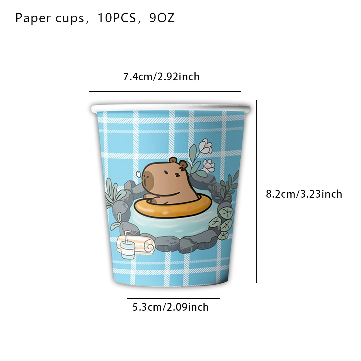 Cute Capybara Birthday Decoration Disposable Tableware Tablecloth Cups Plates Napkins Animal Baby Shower Kids Party Supplies