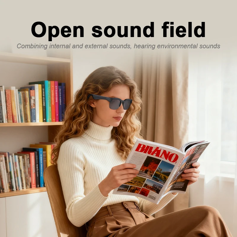 Smart Glasses AI Translation Bluetooth Conversation Recording Listening To Music Smart Sunglasses Men Women for Xiaomi Lenovo