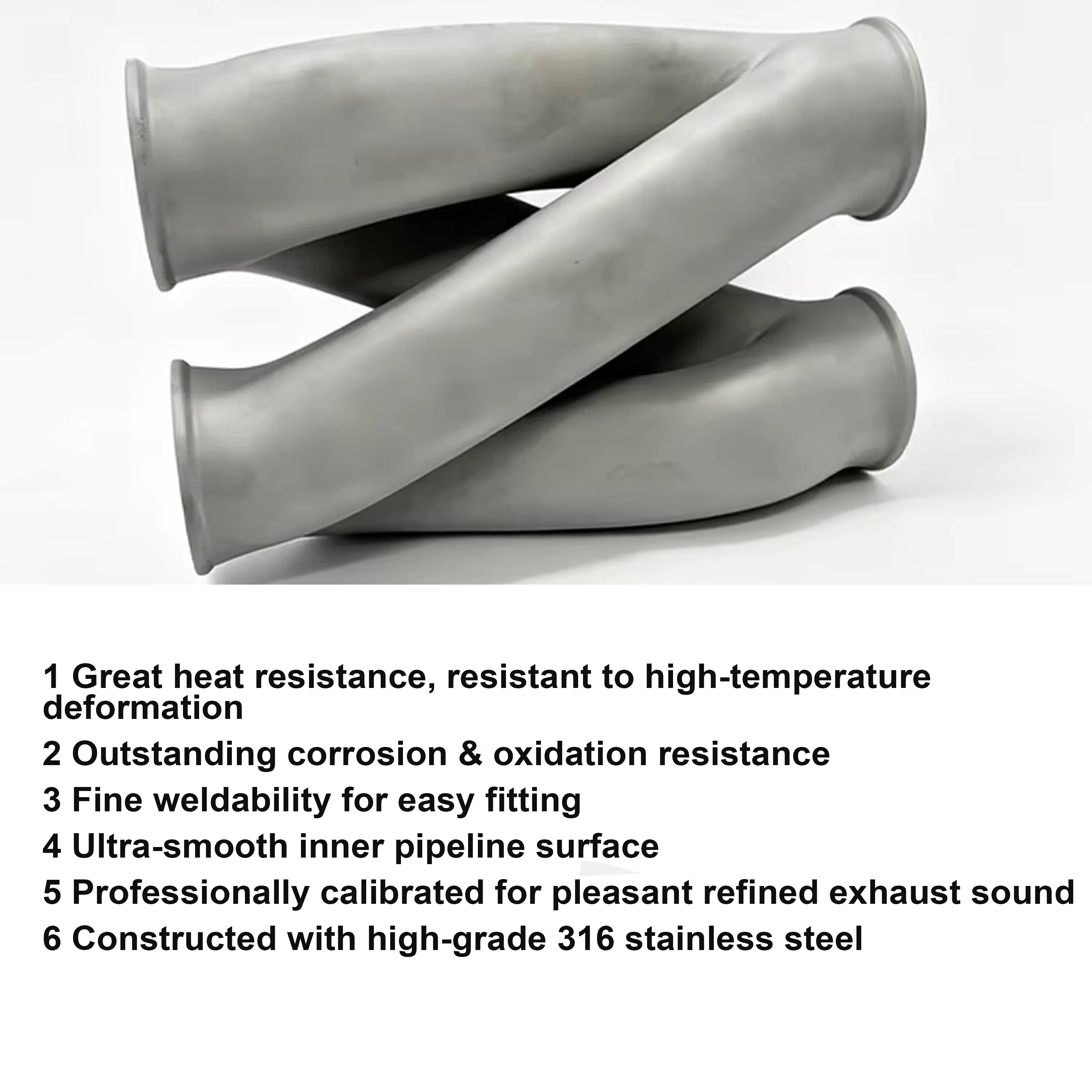 3D-Gedrucktes Universelles Z-Rohr Auspuff-Mittelrohr Auto-Zubehör Hochwertiger Edelstahl SS316 63mm 2,5 Zoll 70mm 2,75 Zoll 76mm 3 Zoll – Detail 8