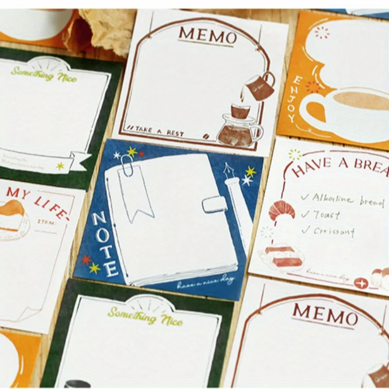 100 قطعة من القرطاسية المائية الطازجة والفنية المرسومة يدويًا، رسالة عتيقة وورق ملاحظات للمجلة/المذكرات #4