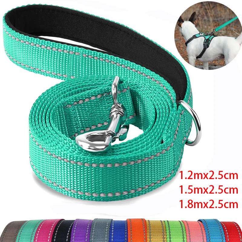 120/150/200/300 cm reflektierendes Zugseil für Haustiere, starkes Nylon-Traktionsseil, kleine, mittlere und große Gold-Retriever-Leine für Hunde
