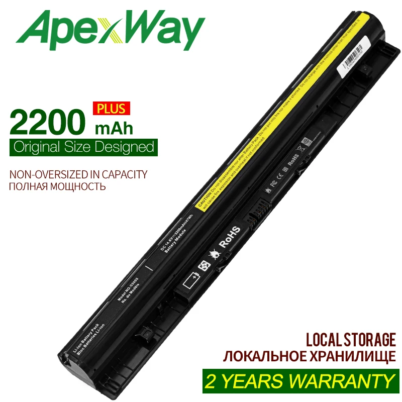 

ApexWay 2200mAh Z50 z50-70 G50-30 G50-70 G400S G500S L12M4E01 L12S4A02 Аккумулятор для ноутбука Lenovo L12L4A02 L12L4E01