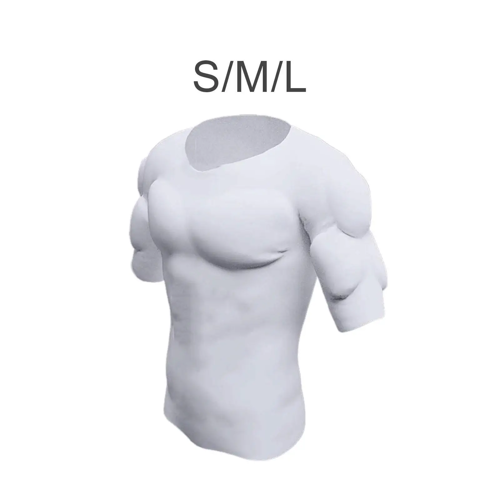 

Fake Muscle T Shirt Men Bodybuilder Simulation Costume Enhancers Undershirt for Cosplay New Year Dress up Masquerade Wedding