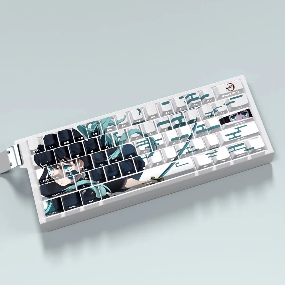 

1 Set Tokitou Muichirou Theme Keycap PBT Dye Subbed Side Printed Keycaps Cherry Profile Backlit Key Caps For Made68 Wooting 60he