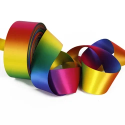 5Yards 9/16/38MM Rainbow Color Double Side Print Satin  Ribbon for DIY Hair Bows Gift Wrap Wedding Party Decor,5Yc39718