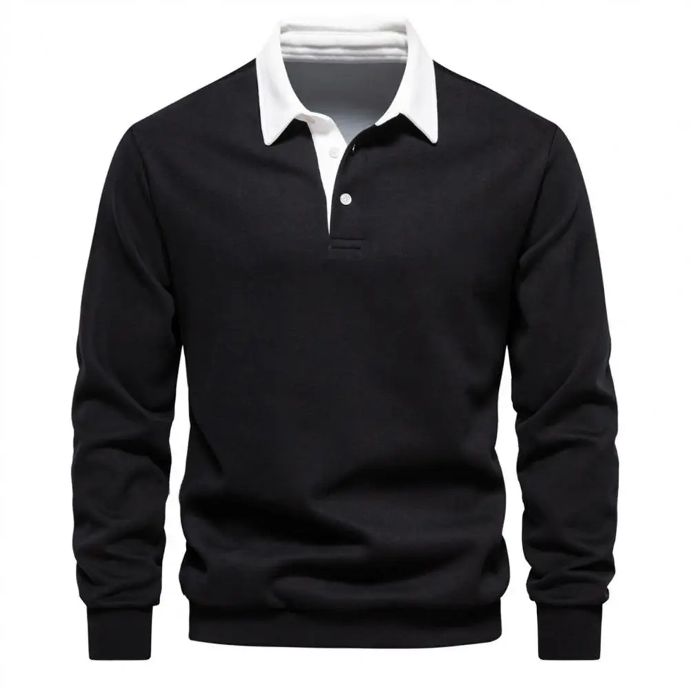 

2023 New Autumn Fashion Soild Color Design Neck Sweatshirts for Men Casual and Social Wear Quality Cotton Mens Sweatshirts