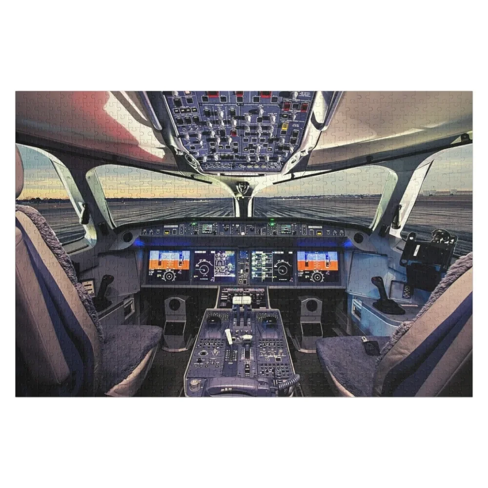 Cockpit Airplane Pilot Jigsaw Puzzle Photo Custom Wooden Name Woodens For Adults Puzzle