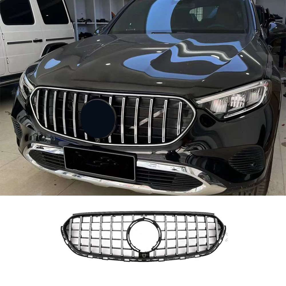 

Fits For Mercedes GLC X254 2023 2024 Honeycomb Mesh Front Bumper Center Grille Vent Trim Bar