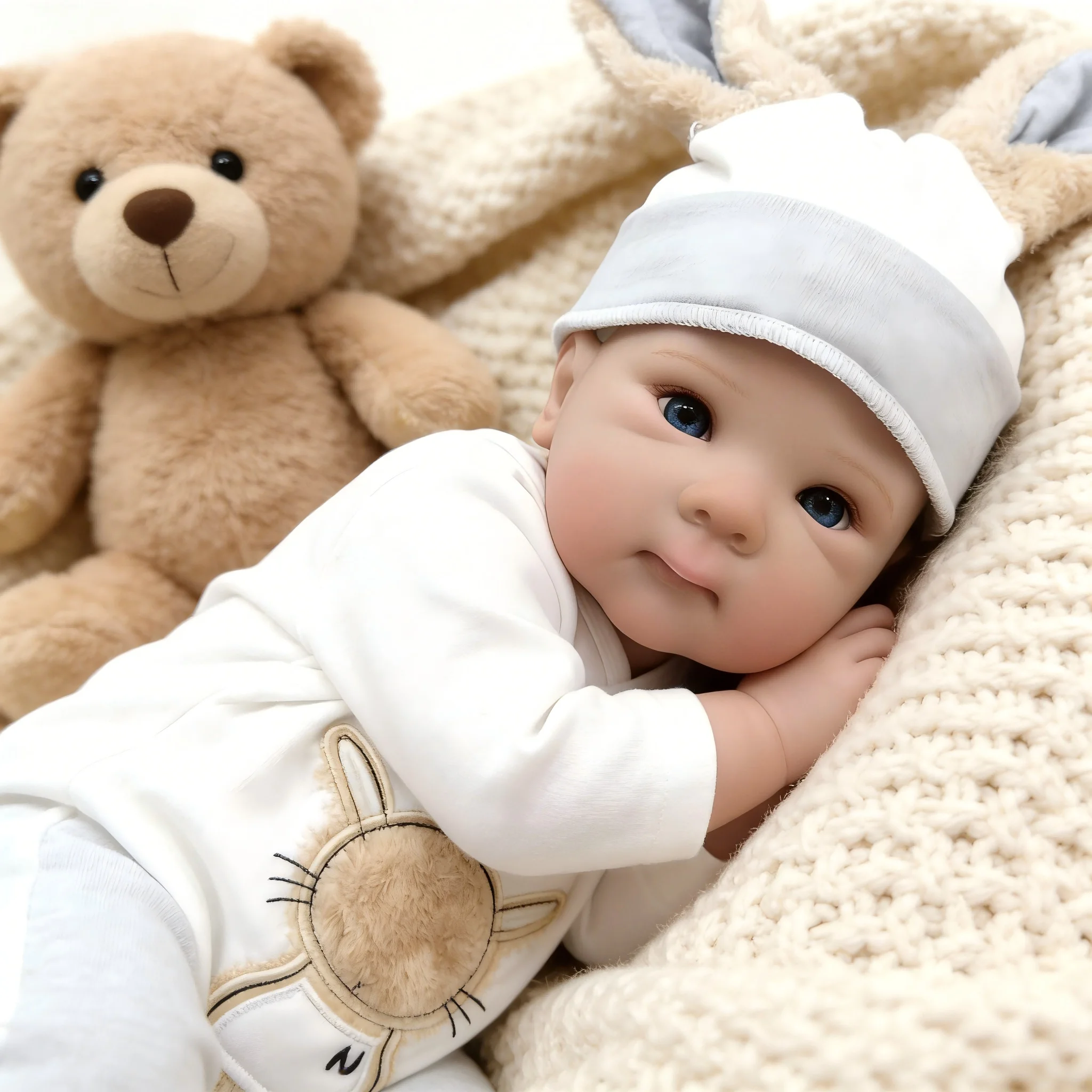 

Реалистичные куклы-реборны - 18-дюймовые куклы, на ощупь как настоящие младенцы, реалистичные куклы-новорожденные, полностью виниловые, с функцией плача.