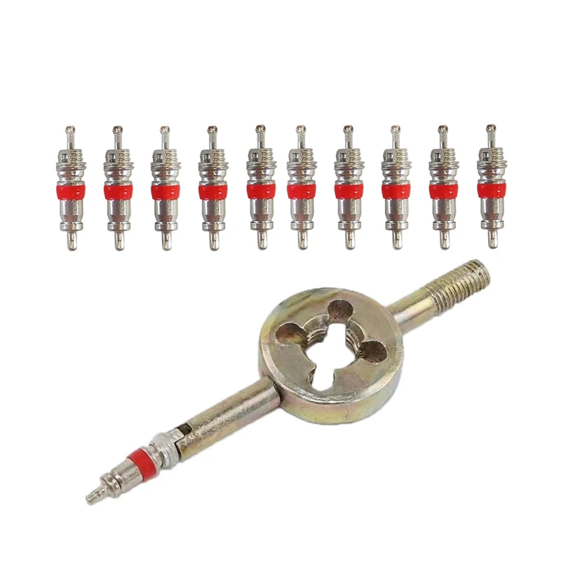 10Pcs Tire Valve Core American/US Valve Stems Core/US Valve Core Wrench For Most Automotive,Motorcycle,RV, ATV Replacement