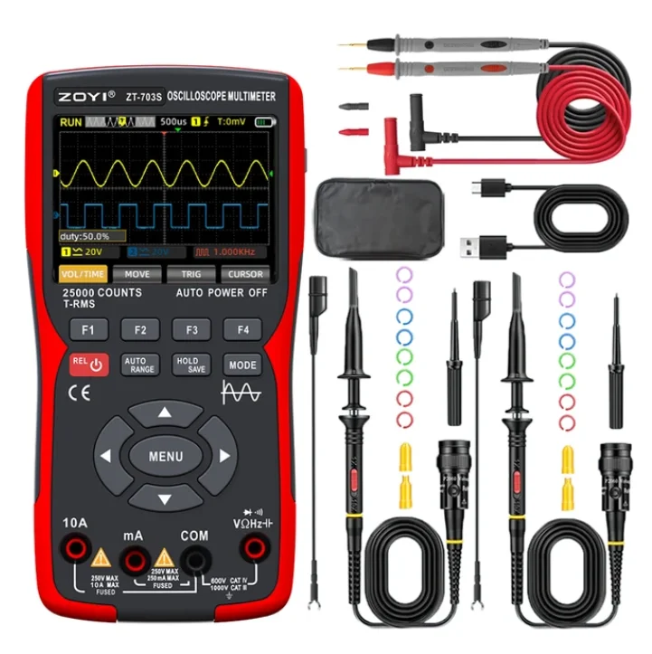 

Multi-instrument dual-channel oscilloscope ZT-703S multi-function multimeter signal generator three-in-one high precision