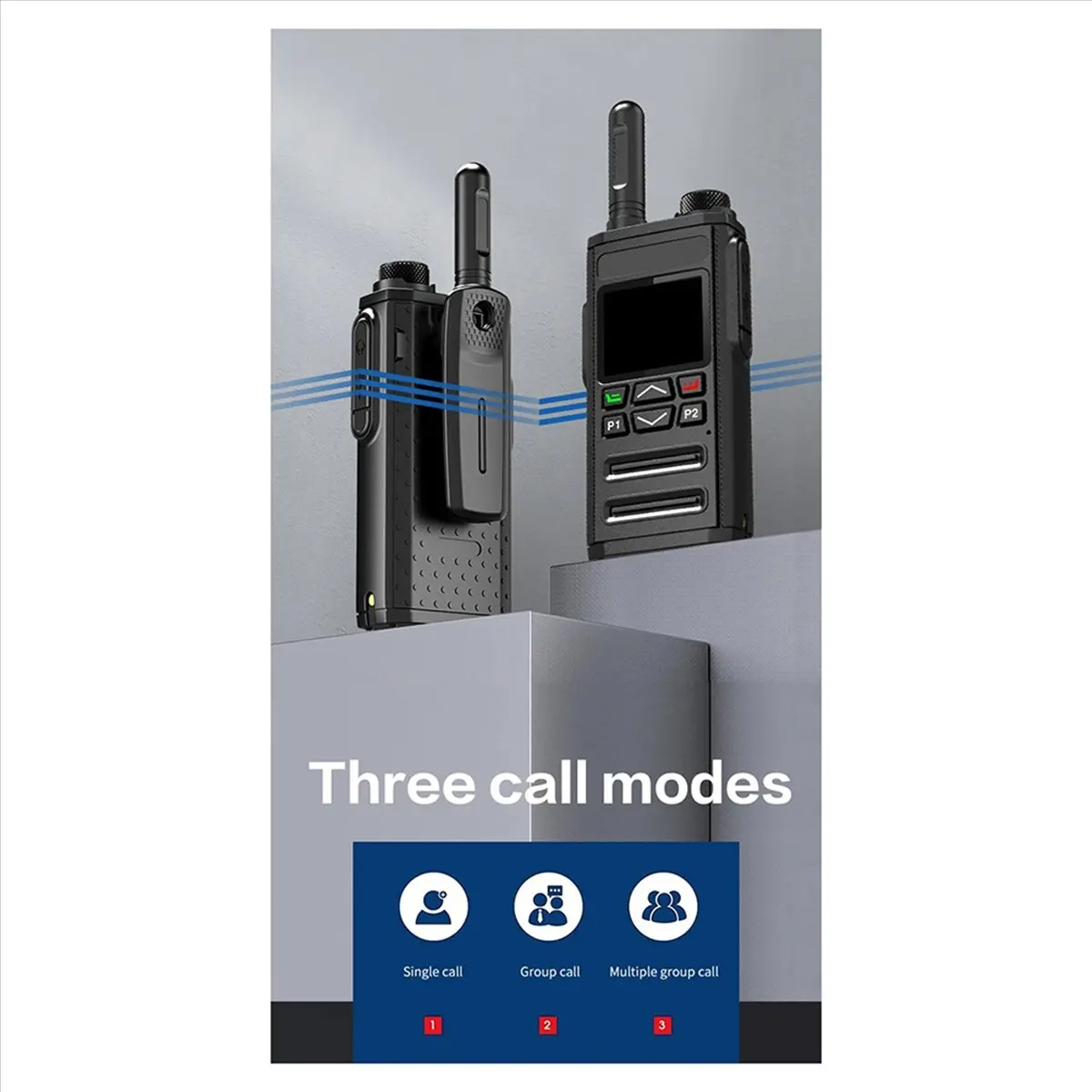 2X Global Zello Walkie Talkie 4g Sim Card WiFi Network Cell Phone Radio Long Range 100 Miles Walkie Talkie EU-PLUG