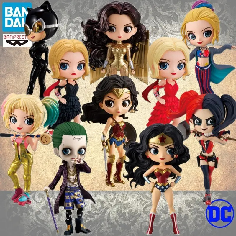 

Authentic Bandai Banpresto Qposket DC Heroes Series Figure - Harley Quinn Joker Wonder Woman Superman Collectible Prize Model