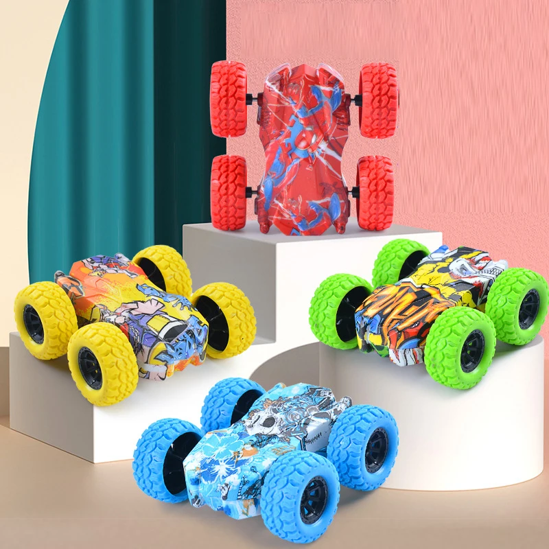 

Double Sided Car Toy Collision Automatic Turnover Mini Running Car Toys Kids Boys Girls Anti-fall Model Sliding Off-road Vehicle