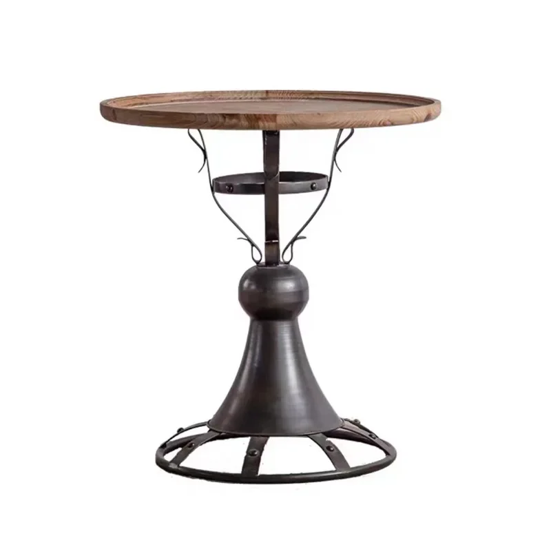 

American Retro Cafe Complete Sets of Tables and Chairs Small Apartment Balcony Leisure Chat Small Coffee Table