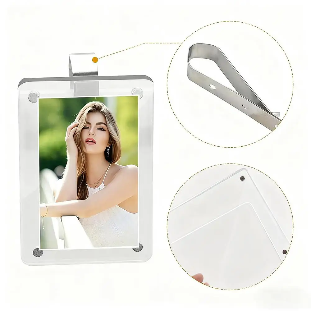 Acrylic Digital Photo Frame 5 and 7 Inch IPS Screen 4GB Memory Rechargeable Battery Auto Rotate Portable Digital Picture Frame