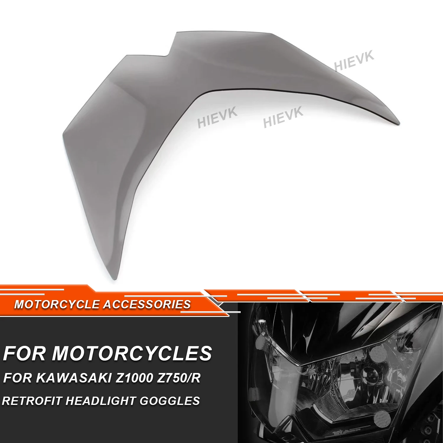 

Motorcycle Modification Headlight Protection Cover Screen Lens Cover Protector For KAWASAKI Z1000 07-09 KAWASAKI Z750 07-14