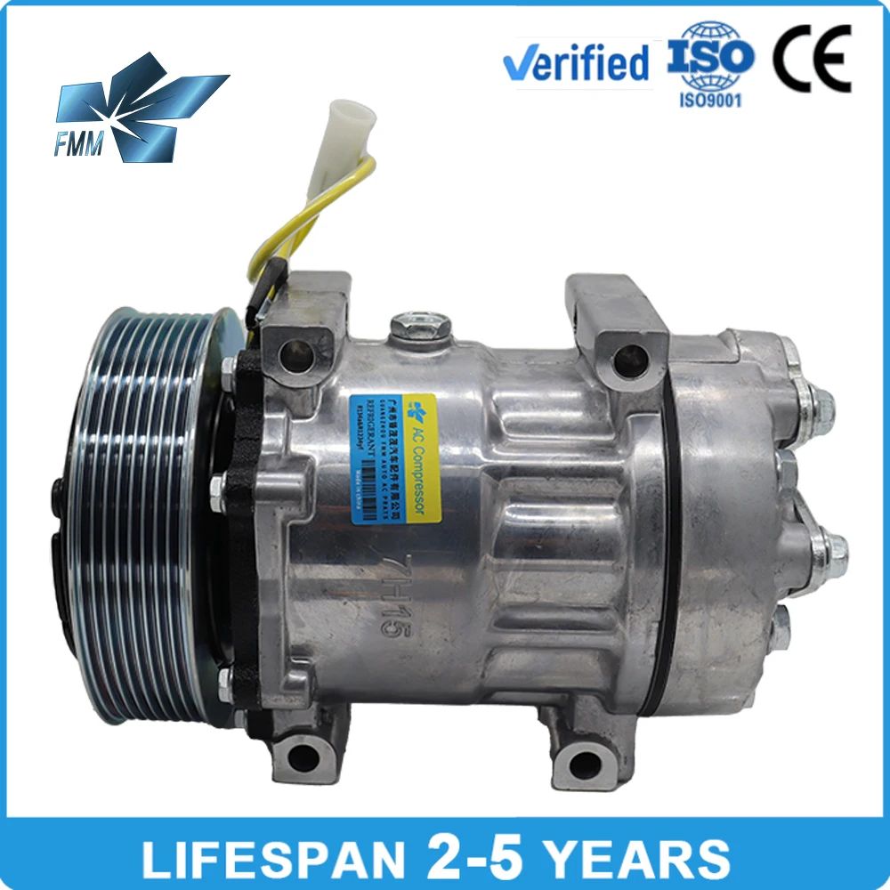 

New High-Quality 12V Auto AC Compressor 8PK | For Volvo Truck & Excavator Air Conditioning Systems
