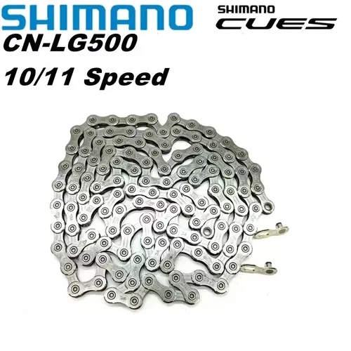 SHIMANO ER8 CUES LG500 Cadena de bicicleta de 9/10/11 velocidades para bicicleta de carretera MTB 124 eslabones cadena de bicicleta eléctrica cadena de bicicleta de montaña piezas originales