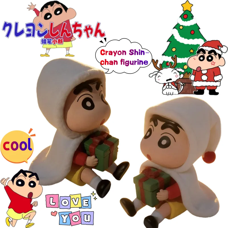 

New Crayon Shin-chan Hand-made Doll Creative High-value Animation Cartoon Doll Statue Model Home Car Desktop Ornaments Toy Gift
