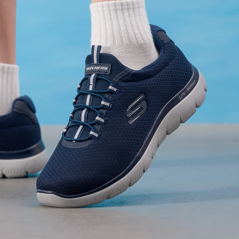 Skechers Men's Shoes Original Lightweight Fashionable Wear-Resistant Non-Slip New Fitness Training Outdoor Sports Casual Shoes 52811-Nvy-1