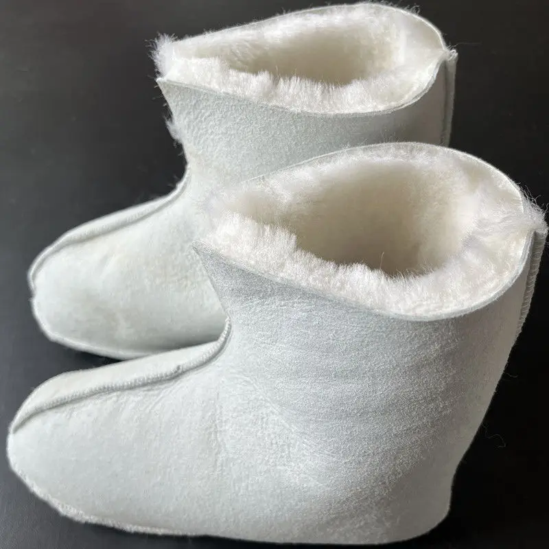 1 Pair Men and Women Winter Warm Real Sheep Boots Sheepskin Thick Cold Rain Use Ankle Warm Floor Room Socks Indoor Stockings