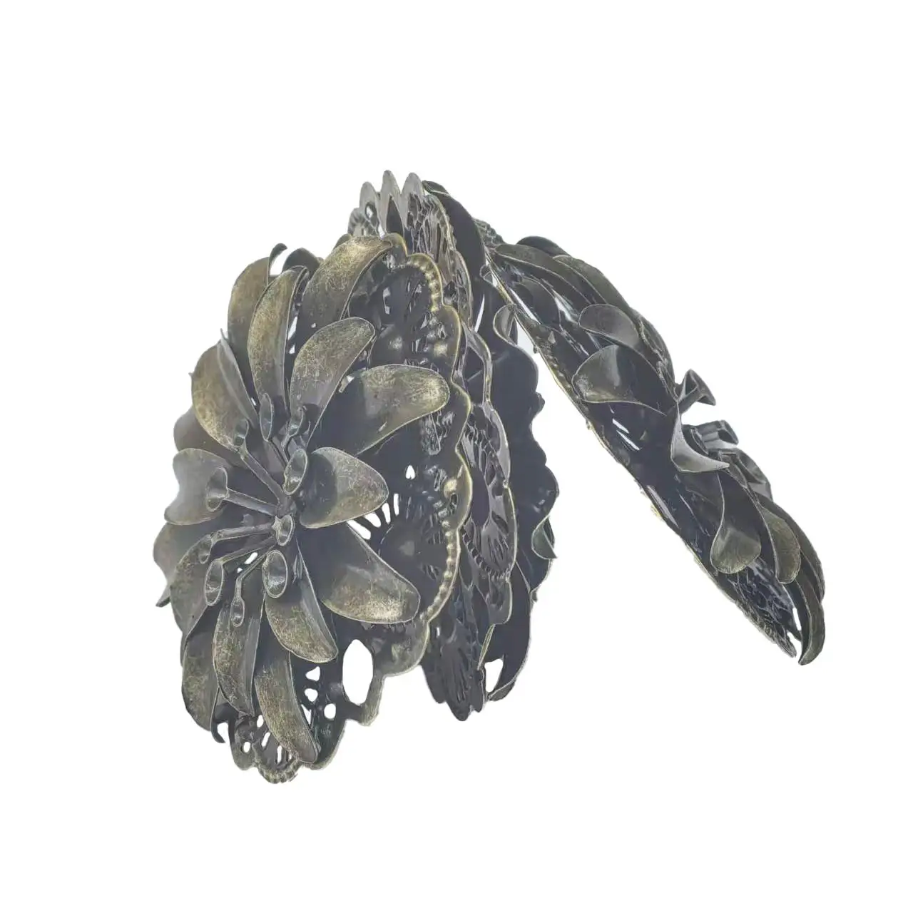 100PCS Filigrane Flower Charm Cameos Connectors 48mm DIY Embellissment Handicrafts Apparel Headwear Decoration Accessories