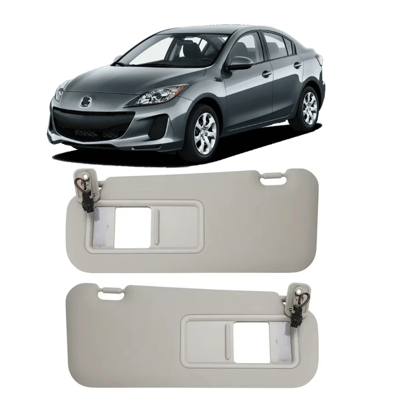 

Sun Visor with light For Mazda 3 2010 2011 2012 2013 Gray Left Driving Side Right Passenger Side Replaces BBM2-69-320C-75