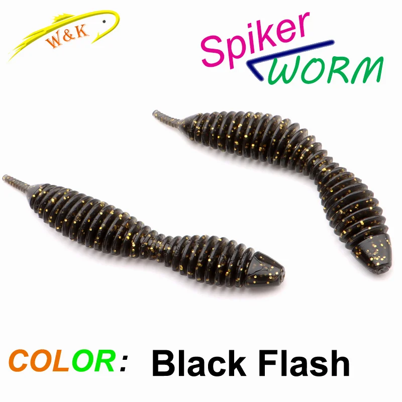 Spiker-Wurmköder bei 5 cm, 7 cm, weiche Köder für Barsch, Bass-Angelköder, TPE, TPR, schwimmendes Drop-Rig, weicher Köder, UV-Glüh-Wurmköder