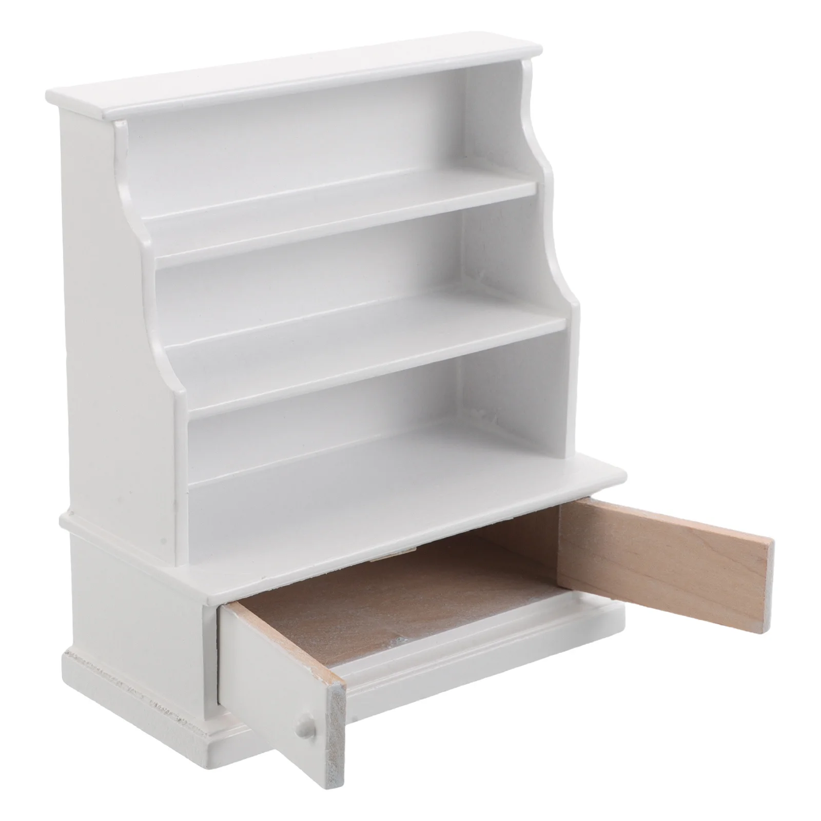 

Miniature Bookshelf Dollhouse Mini Cabinet Wooden Storage Unit for Mini Books Collectibles Functional Display Shelf for Room