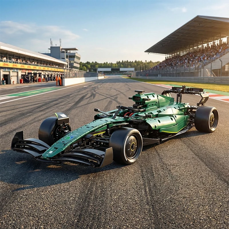 Bloques de construcción de automóviles de súper carreras AMR25 técnico, vehículo deportivo de un campeón, Kit de modelo de ladrillo, juguetes para niños, regalo para adultos y niños, 1960 Uds.