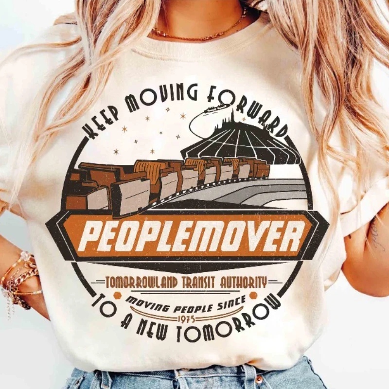 Disney-Camiseta con estampado Retro para mujer, camiseta de manga corta con cuello redondo, Top holgado de talla grande, novedad de 2026