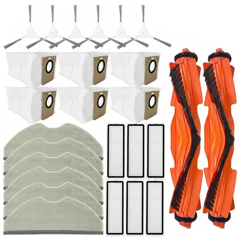 

ASWUT-для робота-пылесоса Xiaomi H40/OV51, аксессуары, основная щетка, фильтр Hepa, швабра, тканевый мешок для пыли, запасные части