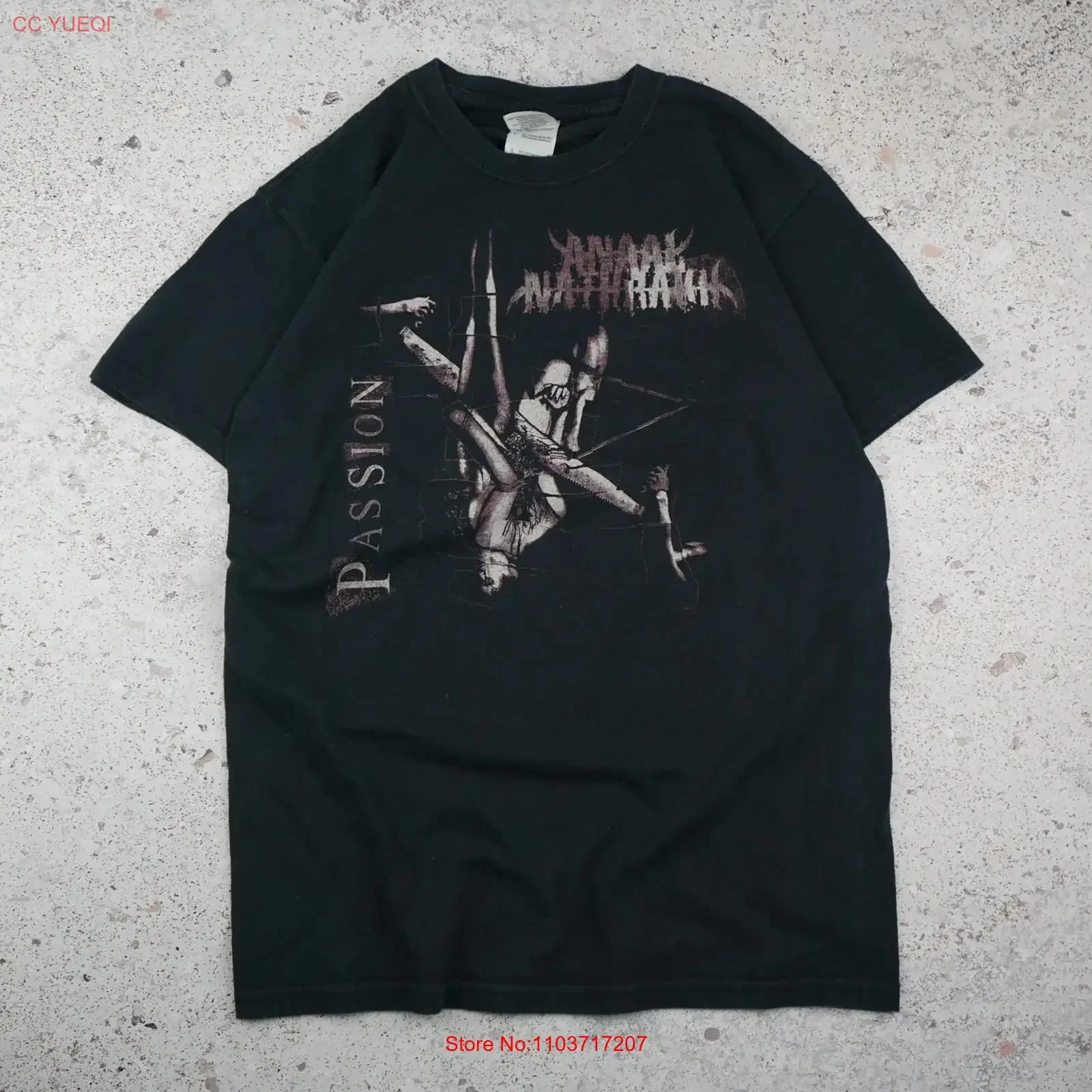Винтажная футболка Anaal Nathrakh Passion, винтажная стираная дизайнерская одежда, удобная модная стильная уличная одежда с рисунком, универсальная Винтажная футболка Anaal Nathrakh Passion, винтажная стираная дизайнерская одежда, удобная модная стильная уличная одежда с рисунком, универсальная