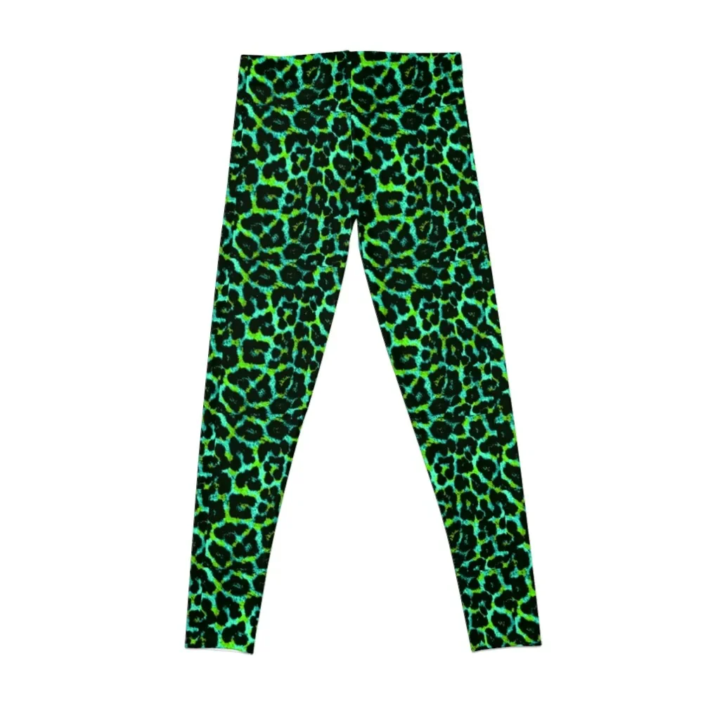 Green Leopard Print Leggings sport legging Women\'s sports pants Womens Leggings