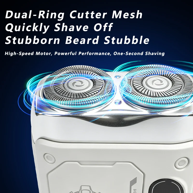 New Mini Dual-Head Electric Shaver, Portable Long-Lasting Rechargeable Men's Beard Trimmer for Home Use