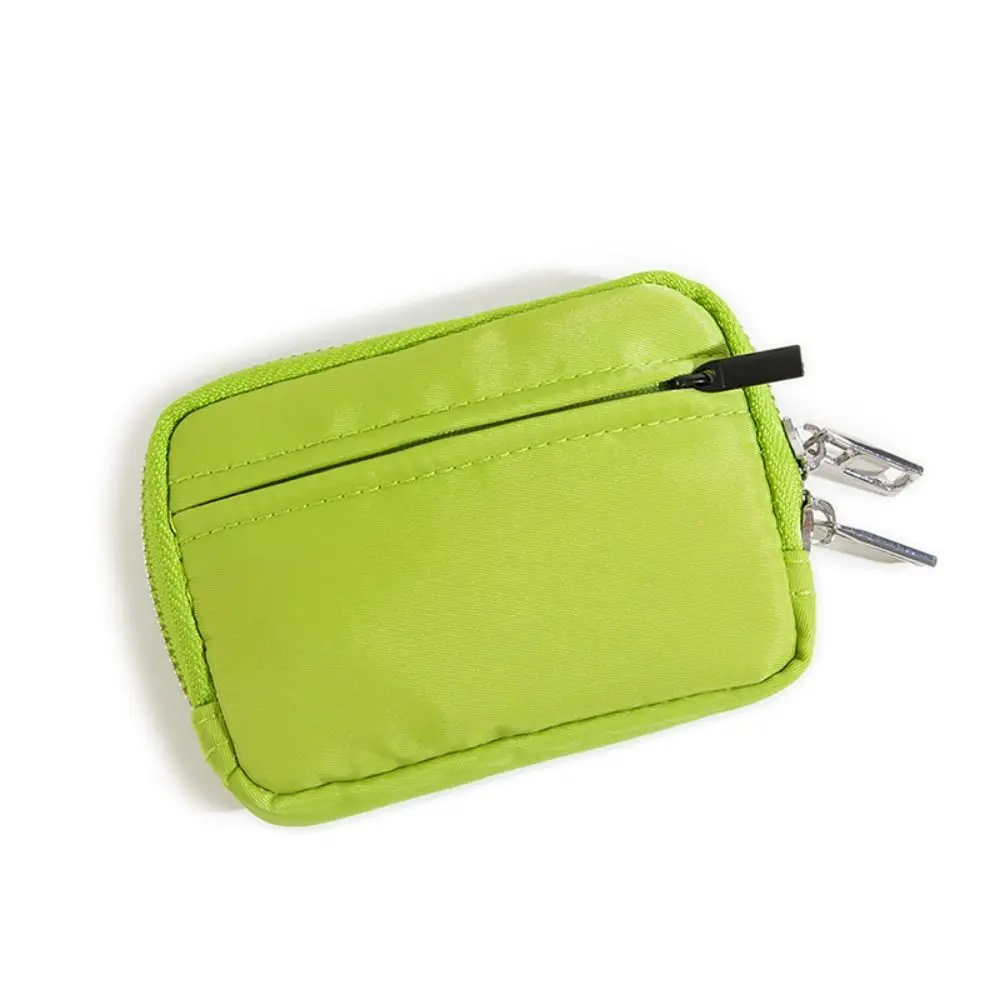 Portable Nylon Coin Purse Card Holder RFID Anti-theft Men Wallet Lightweight Korean Style Mini Earbuds Storage Bag Student