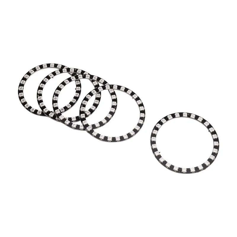A08R RGB LED Ring Board 5PCS WS2812B 5050 24-Bit Full Color Driver Module Round Module LED Strip For Arduino